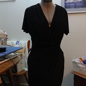 Evan Picone Black Midi Dress